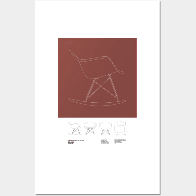 Eames RAR Chair Poster Mid Century Design - Minimal Design - Charles and Ray Eames Wall Art by sub88